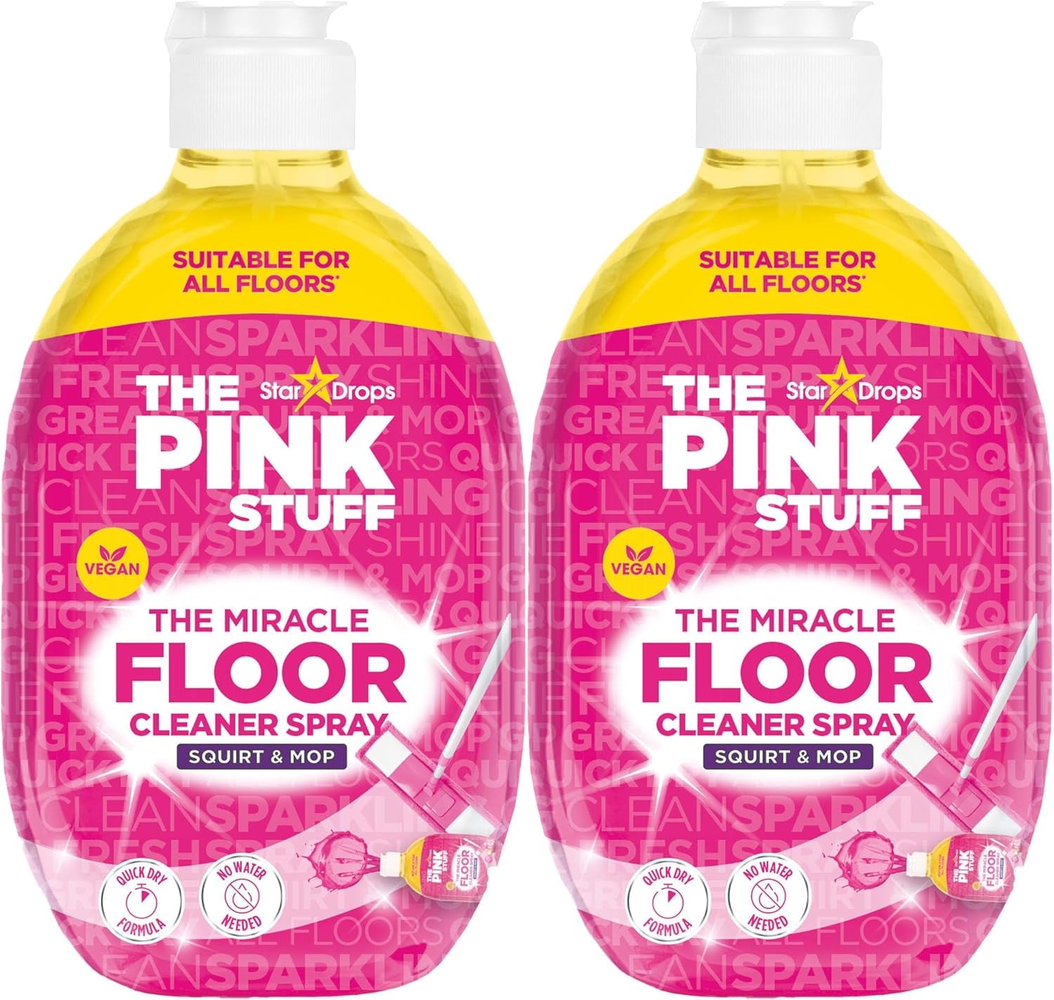 The Pink Stuff The Miracle Floor Cleaner Spray Squirt and Mop Multi Pack