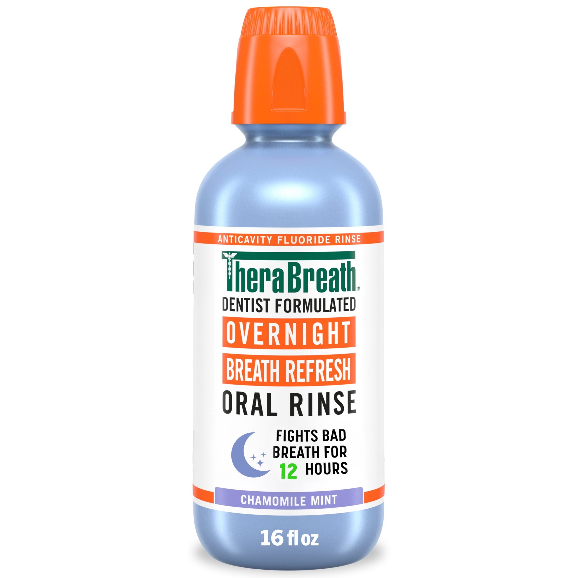TheraBreath Overnight Mouthwash, Chamomile Mint Flavor, Alcohol Free, 16 fl oz