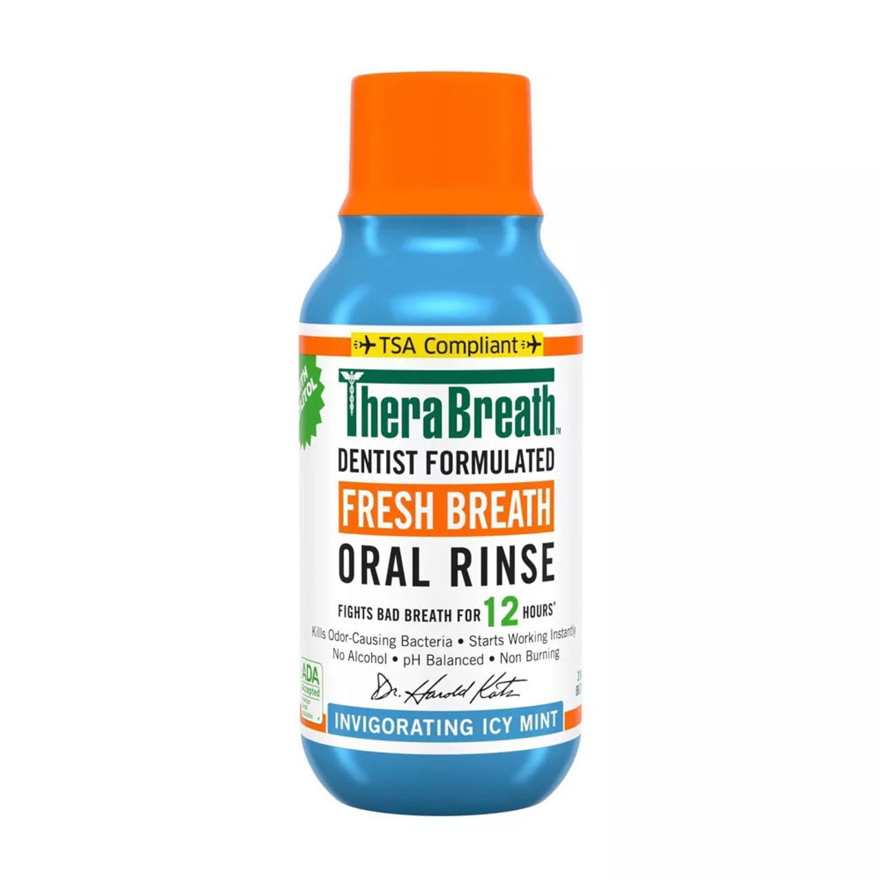 Therabreath Fresh Breath Mouthwash, Icy Mint, 3 oz, 2 Pack