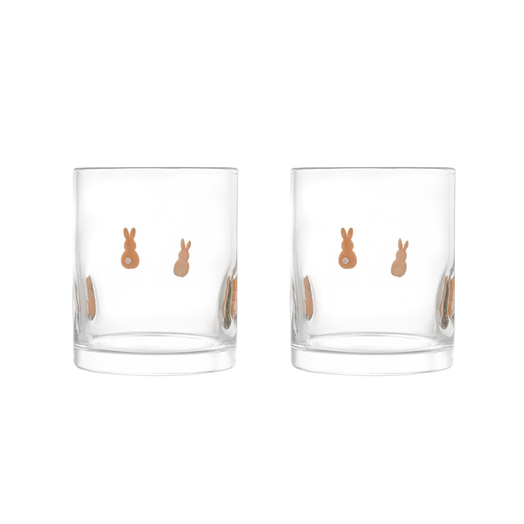 Thyme &amp; Table 12 fl oz Easter Bunny Charm Drinking Glasses, Set of 2