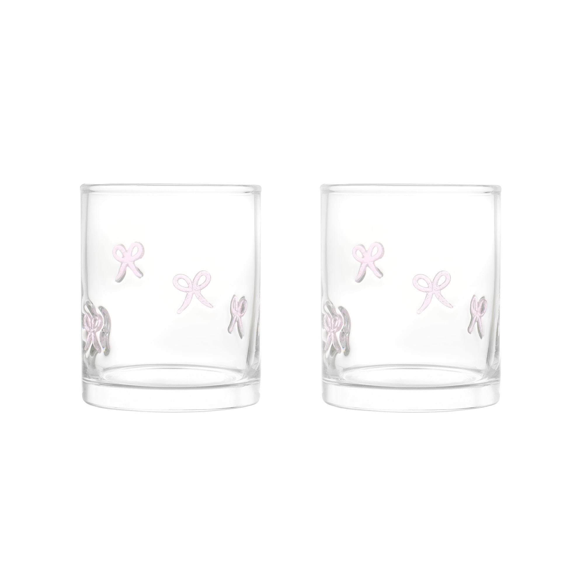 Thyme &amp; Table 12 fl oz Red Hearts Charm Drinking Glasses, Set of 2