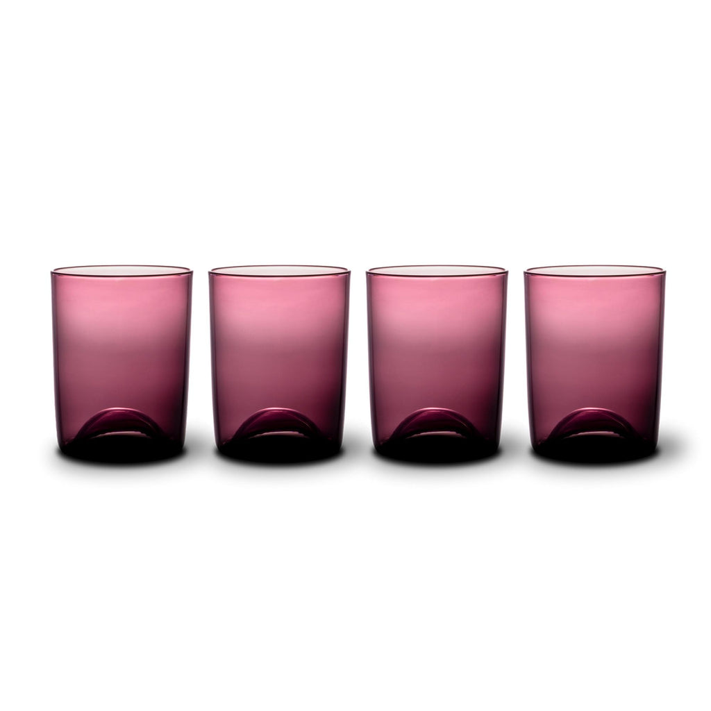 Thyme &amp; Table 12 fl oz Magenta Sphere Drinking Glasses, Set of 4