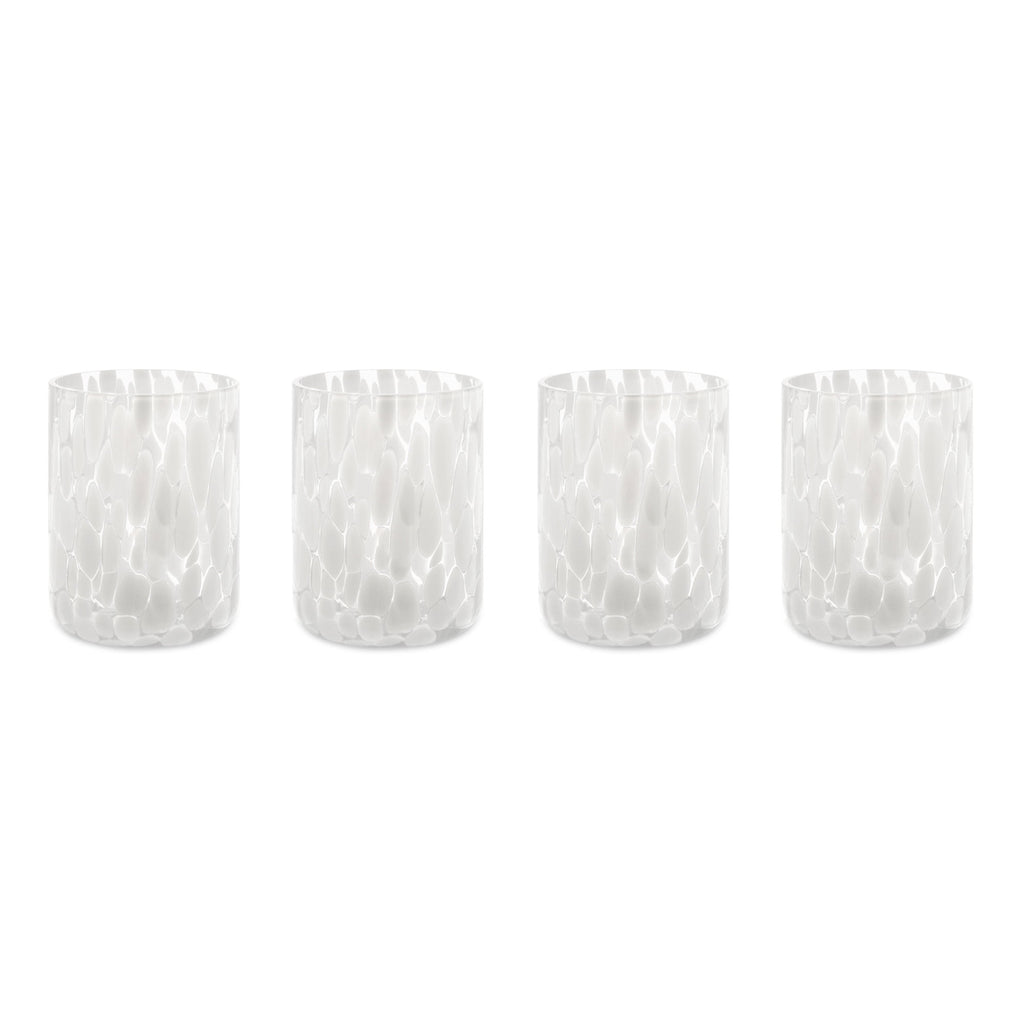 Thyme &amp; Table 12 fl oz White Tortoise Drinking Glass, Set of 4