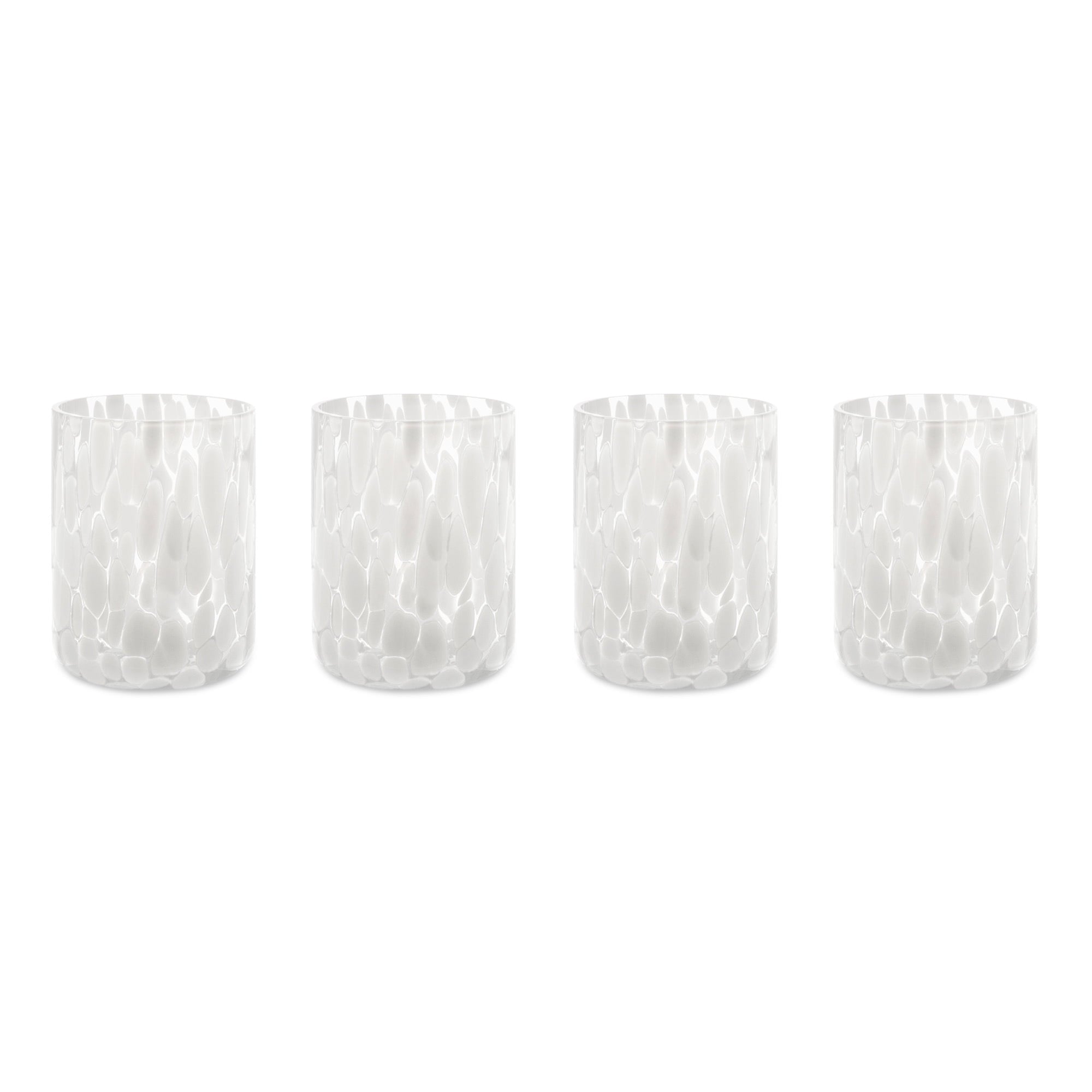 Thyme &amp; Table 12 fl oz White Tortoise Drinking Glass, Set of 4
