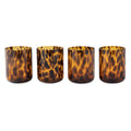 Thyme &amp; Table 12 fl oz Brown Tortoise Drinking Glasses, Set of 4