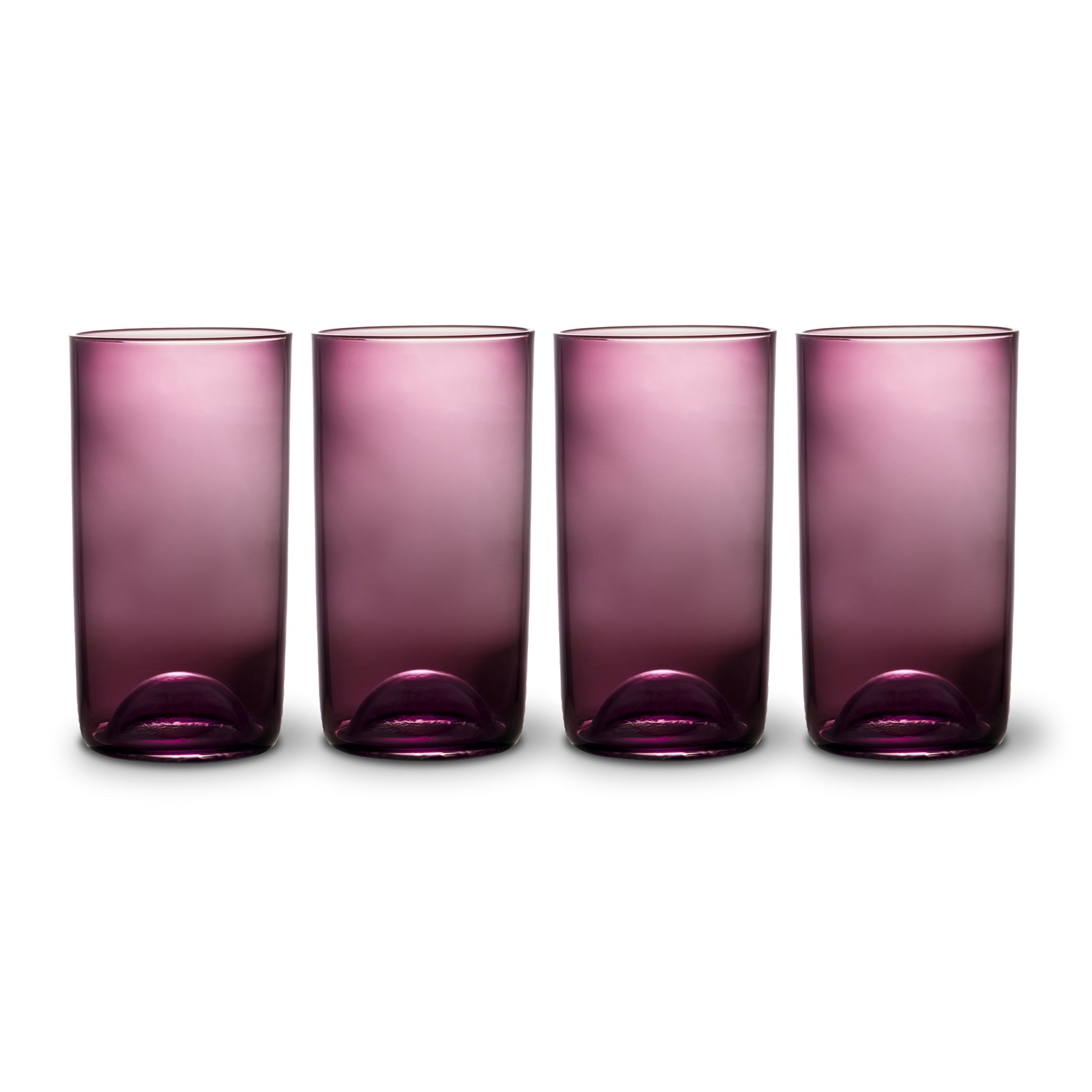 Thyme &amp; Table 20 fl oz Magenta Sphere Drinking Glasses, Set of 4