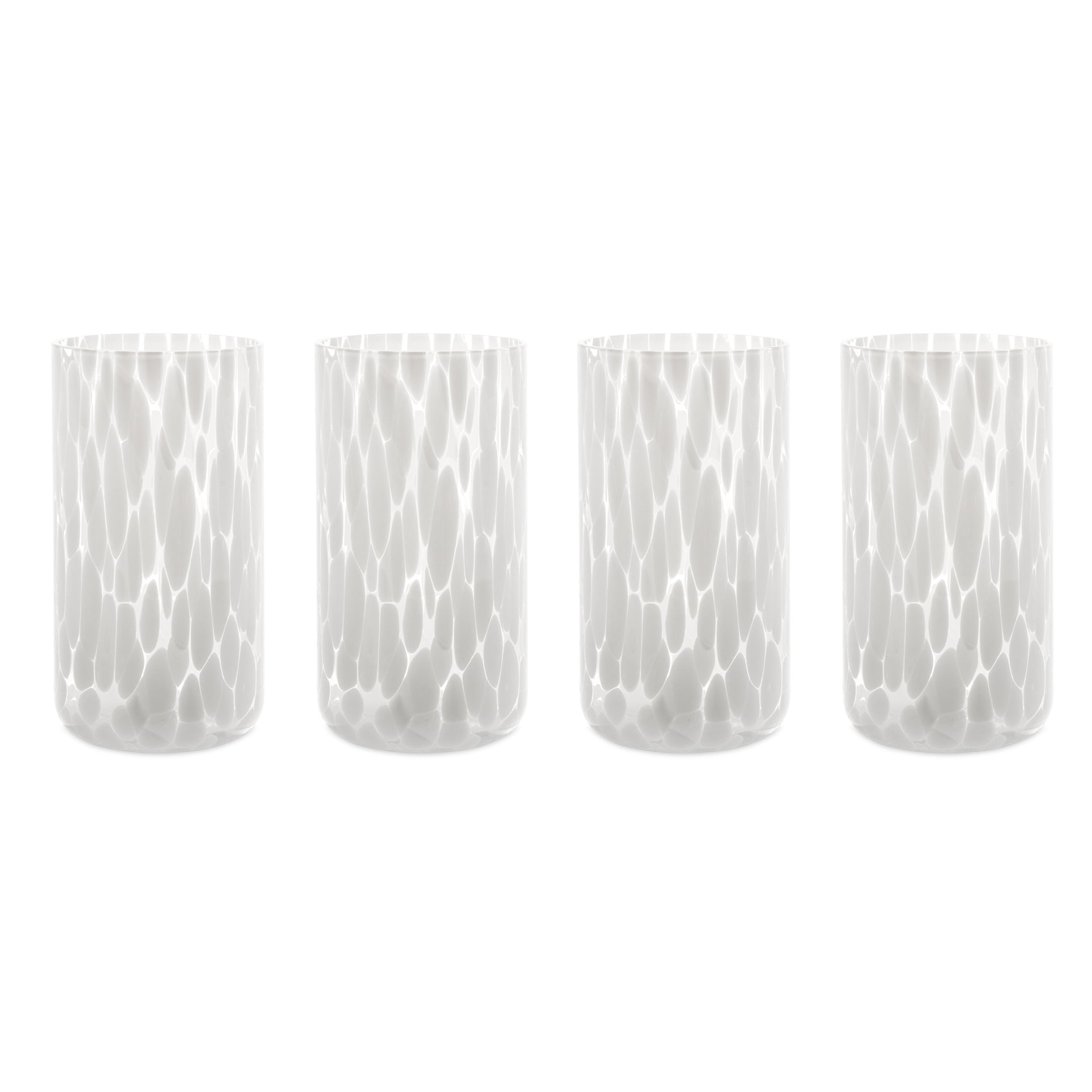 Thyme &amp; Table 20 fl oz White Tortoise Drinking Glasses, Set of 4