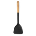 Thyme &amp; Table Food-Safe Silicone Turner with Beechwood Handle, Black