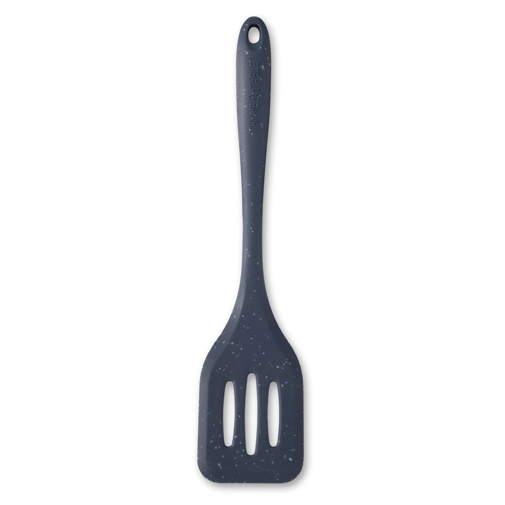 Thyme &amp; Table Silicone Slotted Turner, Speckled Blue