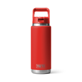 YETI Rambler® 26 oz (769 ml) Bottle With Straw Cap Rescue Red