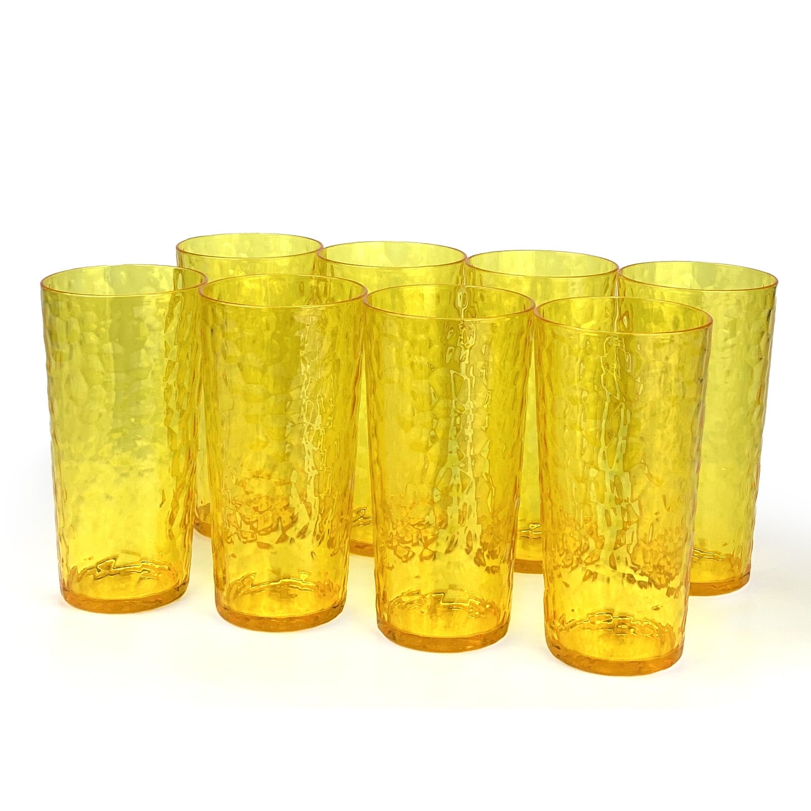 24-Ounce Plastic Tumbler Acrylic Drinking Glasses, Plastic Cups, , , Shatter Proof, , Set of 8 ( Multicolor )
