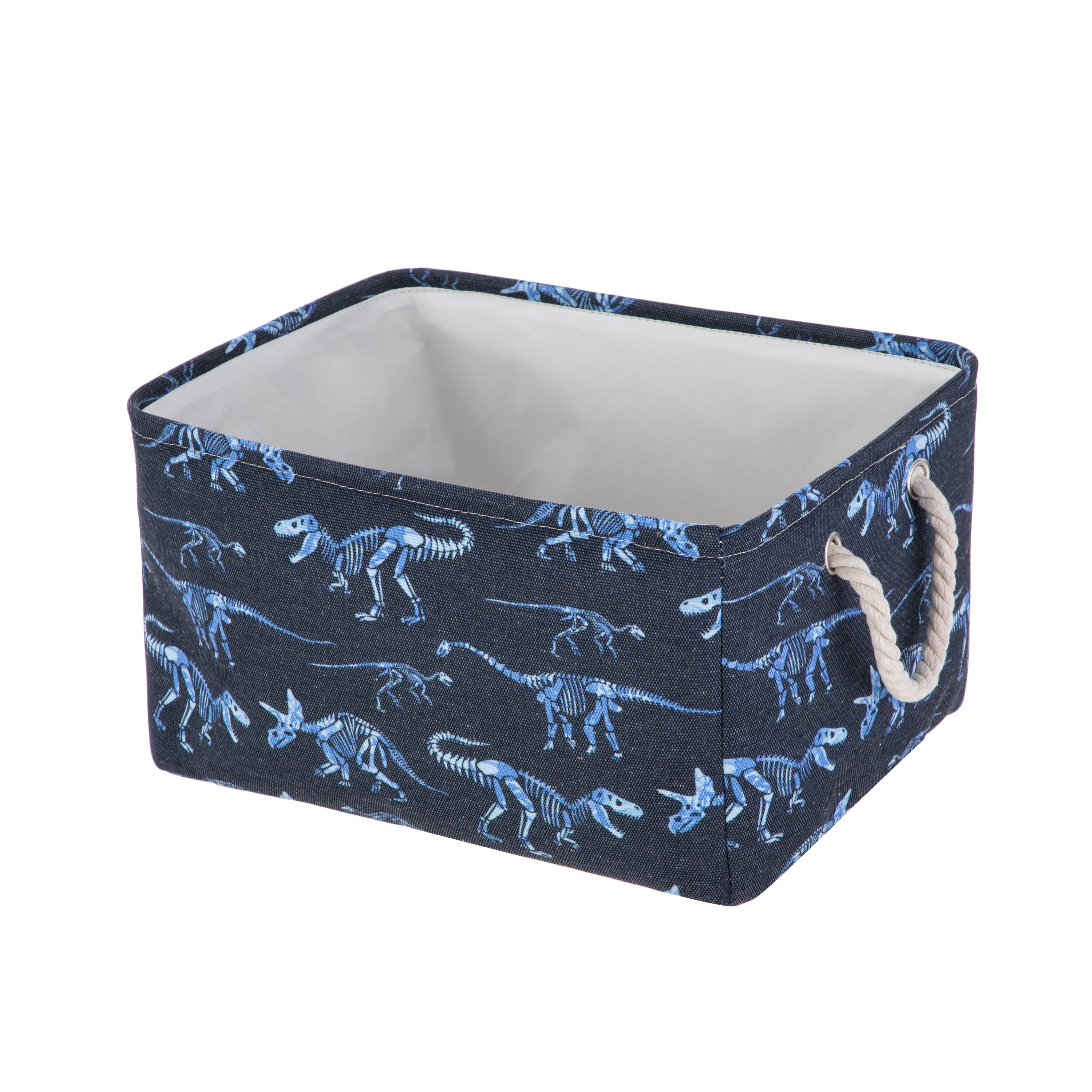Kids Butterfly Canvas Storage Basket with Handles, 15 in x 11 in x 7.8 in