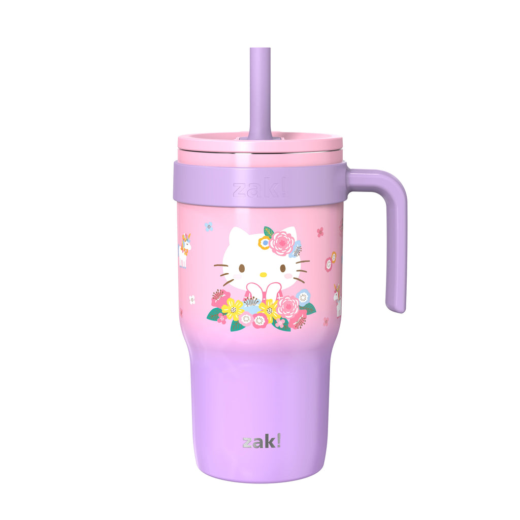 18oz Stitch Kids Straw Handle Tumbler