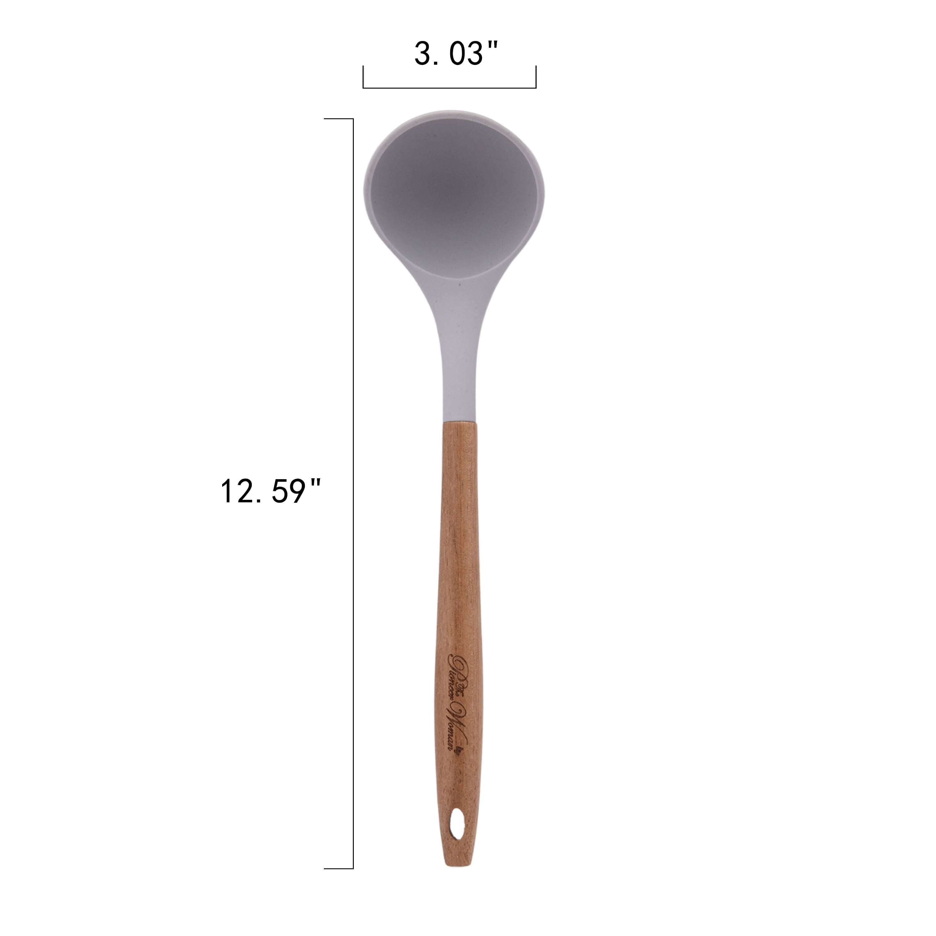 10-Piece Silicone and Acacia Wood Handle Cooking Utensils Set, Blue