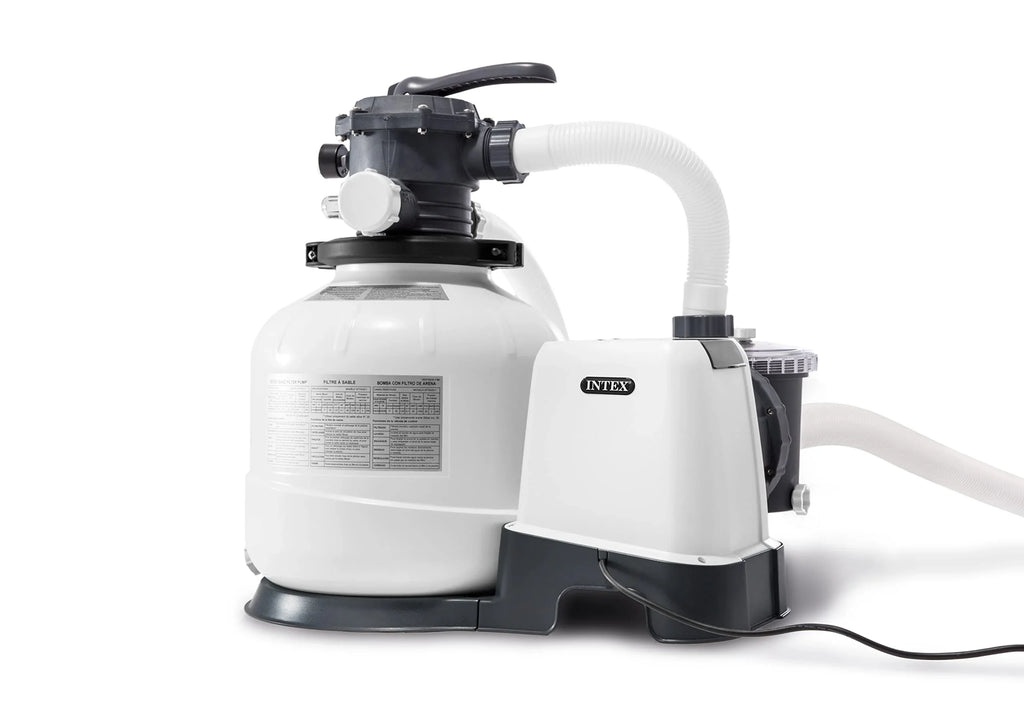 INTEX 26651EG SX3000 Krystal Clear Sand Filter Pump for Above Ground Pools, 16in, Light gray