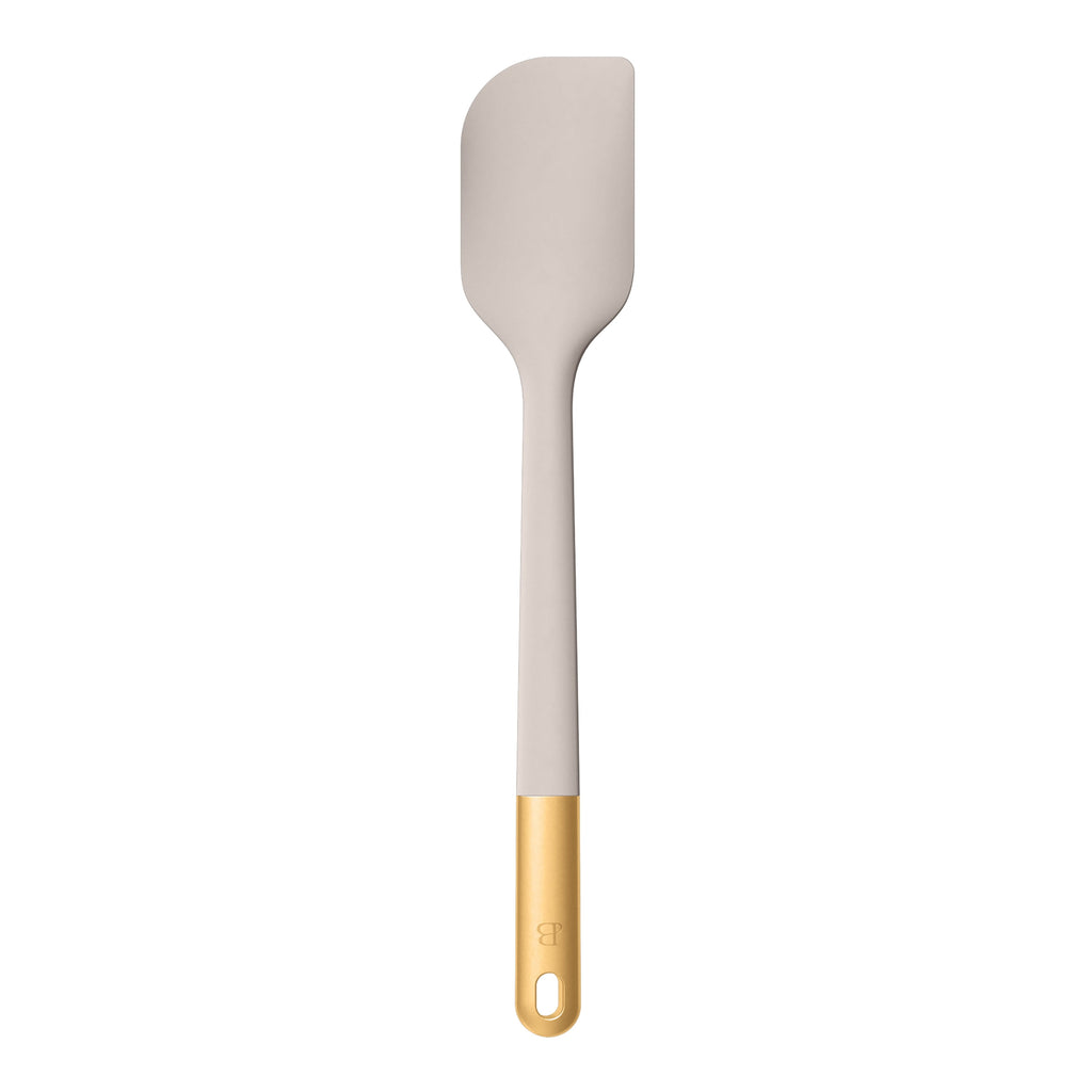 6-Piece Silicone Tool Set with Ceramic Crock, Porcini Taupe by Drew Barrymore