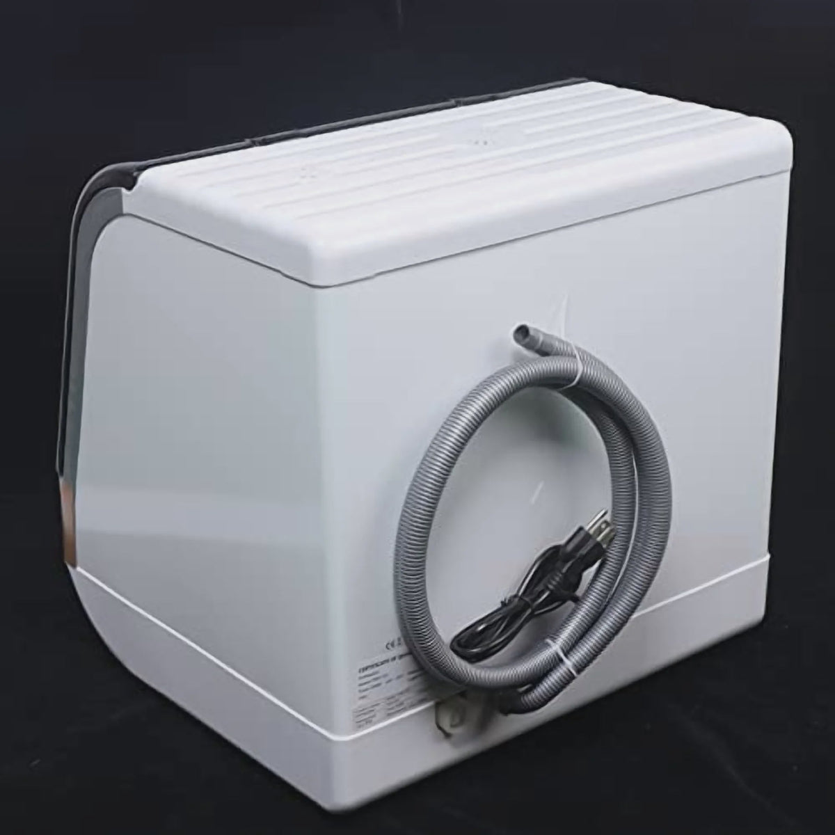 Countertop Dishwasher Kitchen Mini Portable Dish Bowl Washer Tabletop Automatic Dishwasher Deep Cleaning for Home, Apartment, RV (White Black)