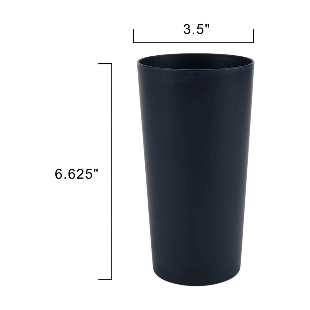 - Dark Blue Round Plastic Tumbler, 26-Ounce