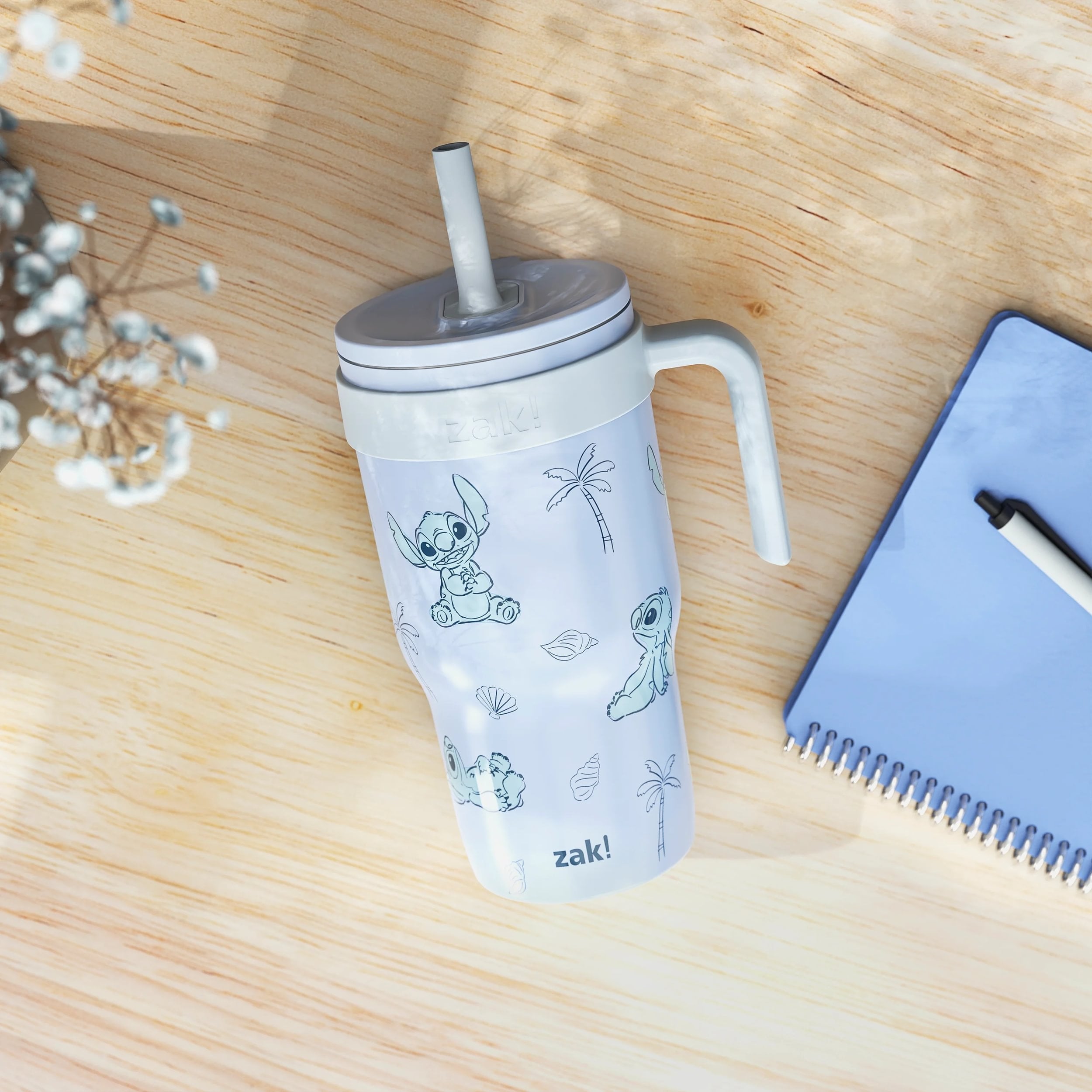 18oz Stitch Kids Straw Handle Tumbler