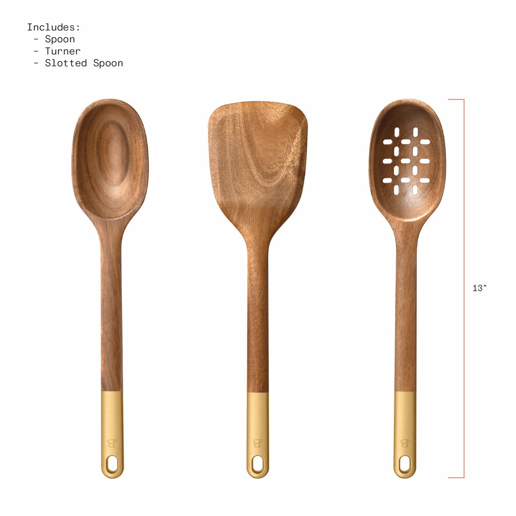 3-Piece Wood Kitchen Utensil Set by Drew Barrymore
