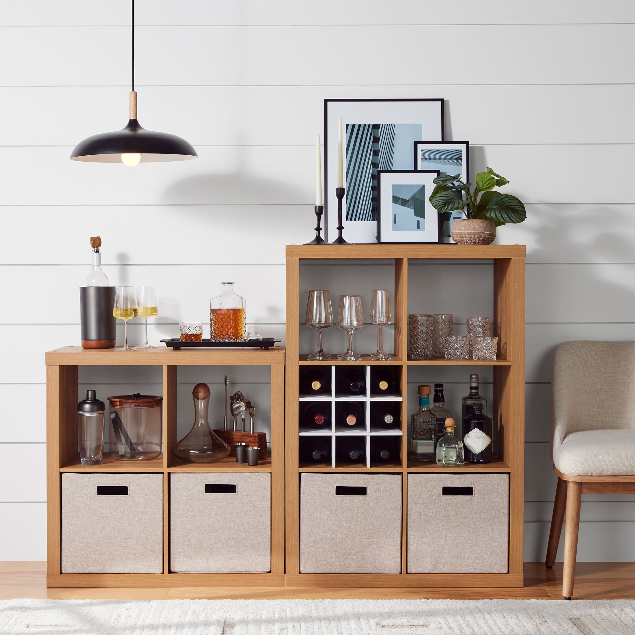 Better Homes &amp; Gardens 4 Cube Storage Organizer, White Texture