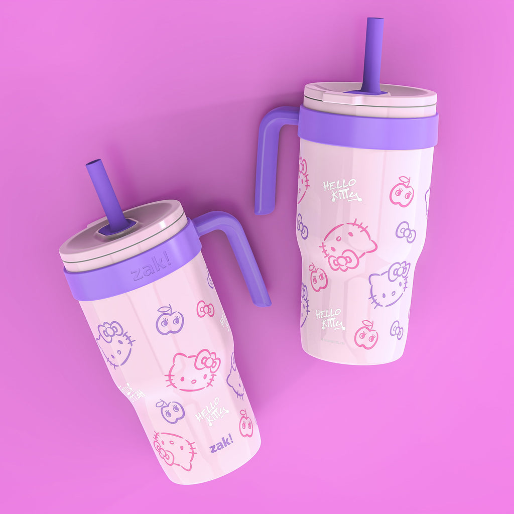 18oz Stitch Kids Straw Handle Tumbler