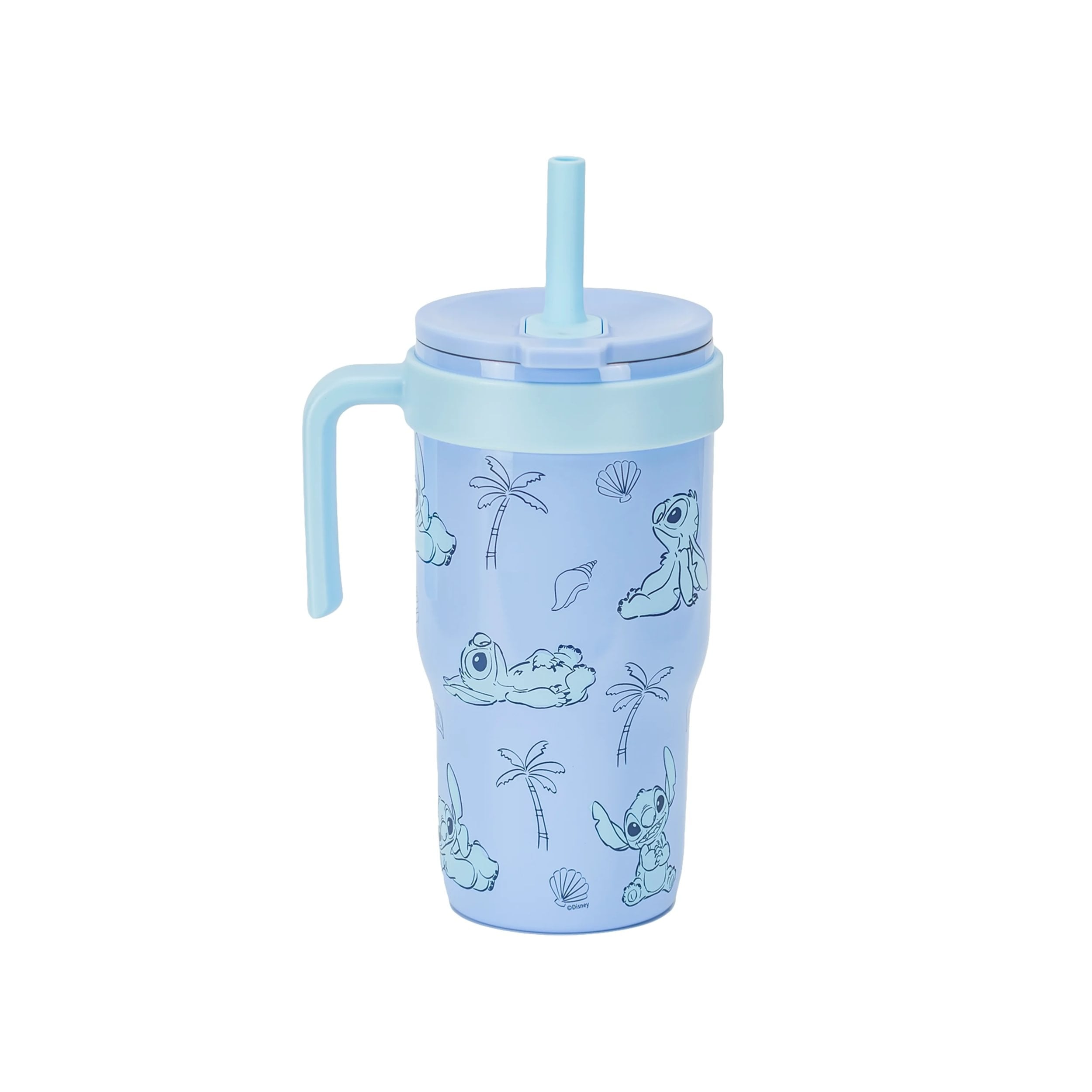 18oz Stitch Kids Straw Handle Tumbler