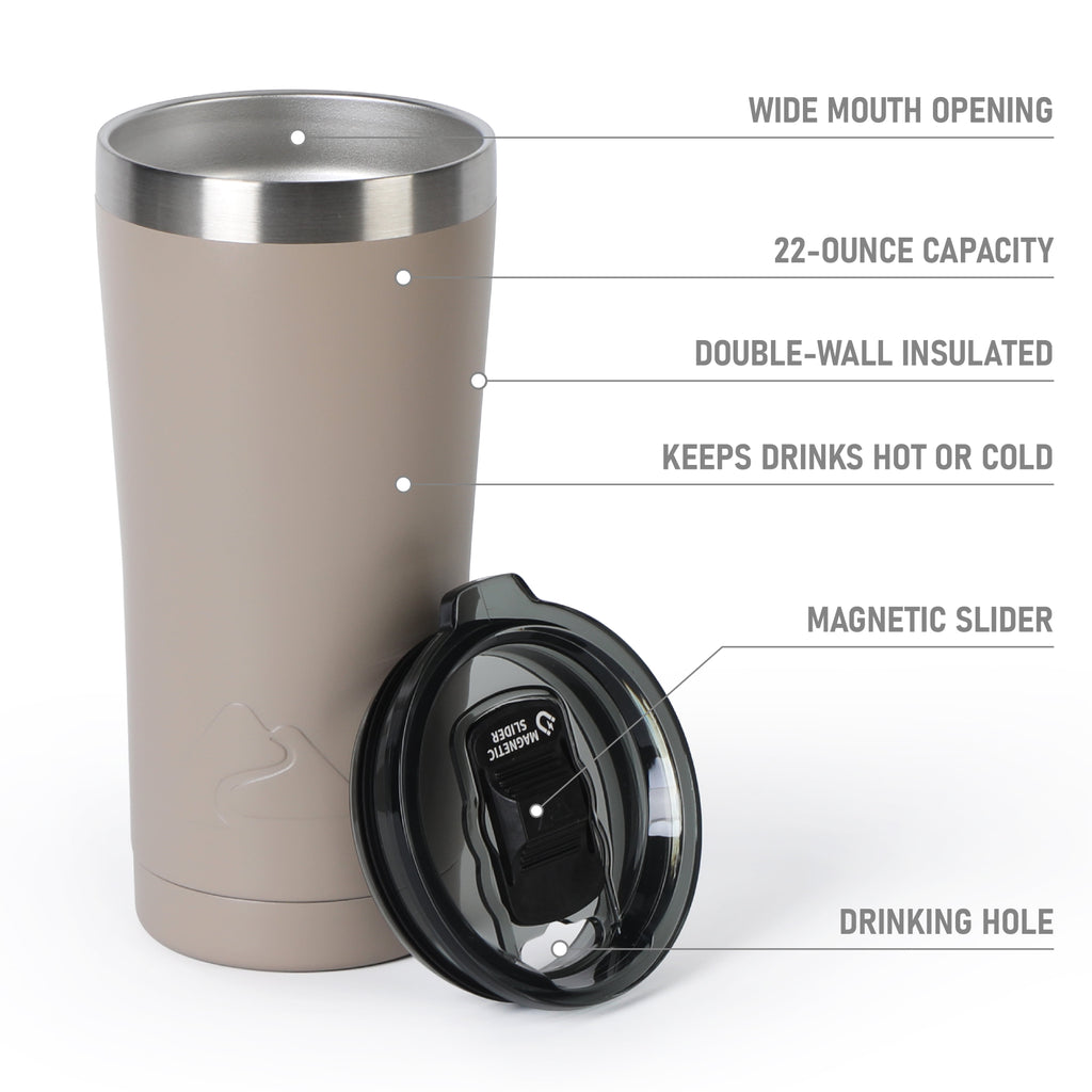 Ozark Trail 22 oz Stainless Steel Insulated Tumbler, Black