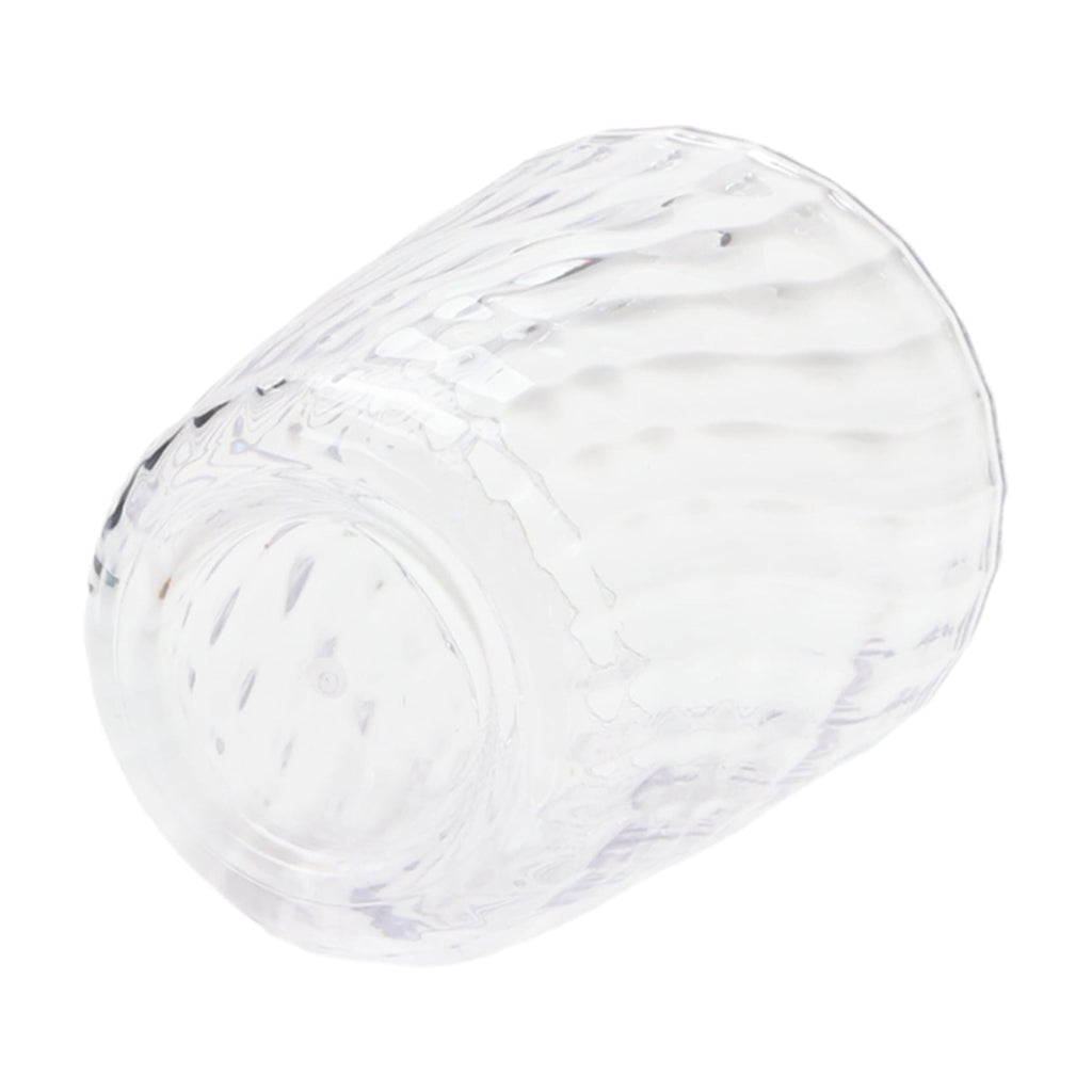 14-Ounce Acrylic Short Embossed Swirl Tumbler, Clear