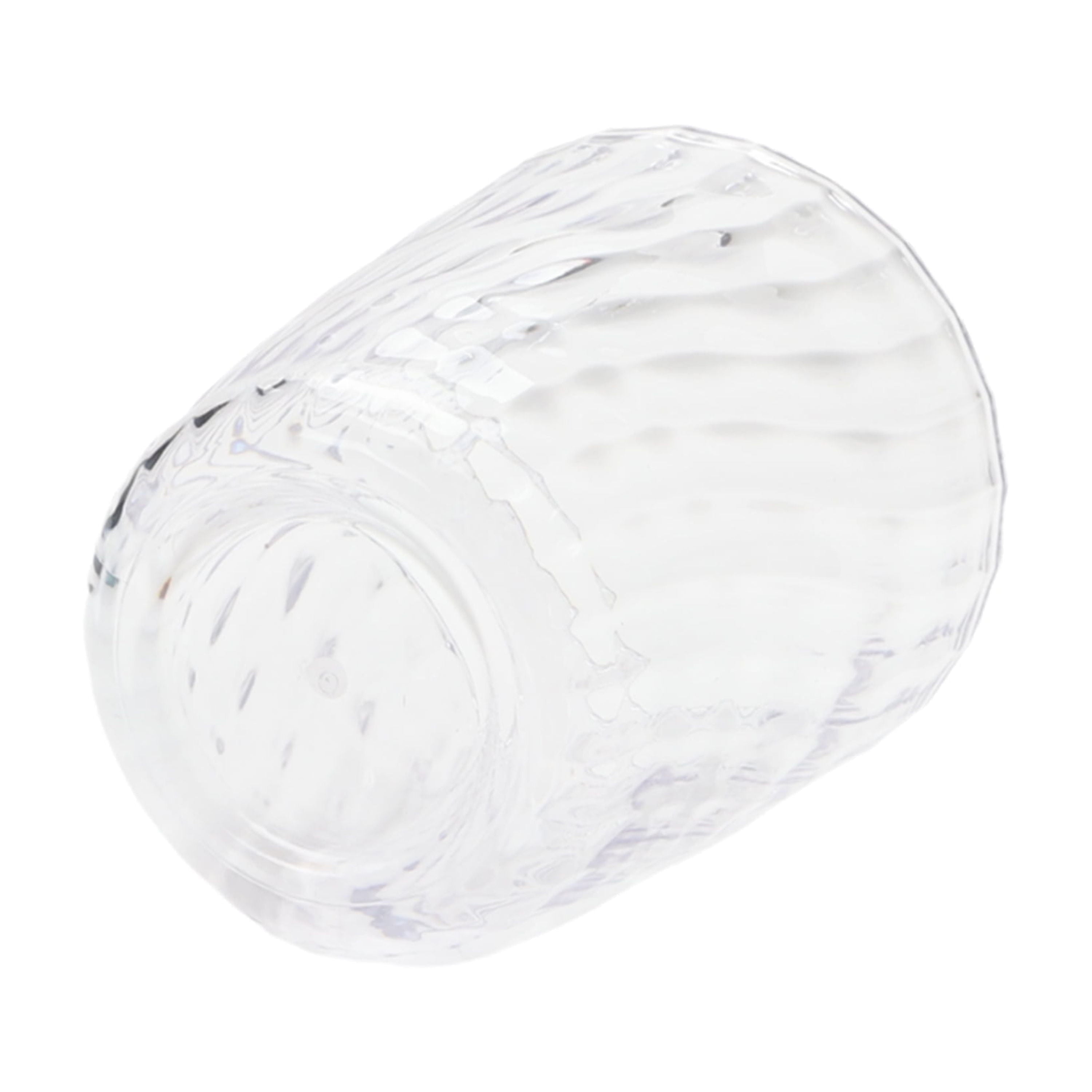 14-Ounce Acrylic Short Embossed Swirl Tumbler, Clear