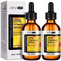 2Pack 20% Vitamin C Serum, Anti Aging Face Essence with Vitamin E, Ferulic Acid, Collagen, Firm Skin - Hydration - Antioxidant - Even Tone
