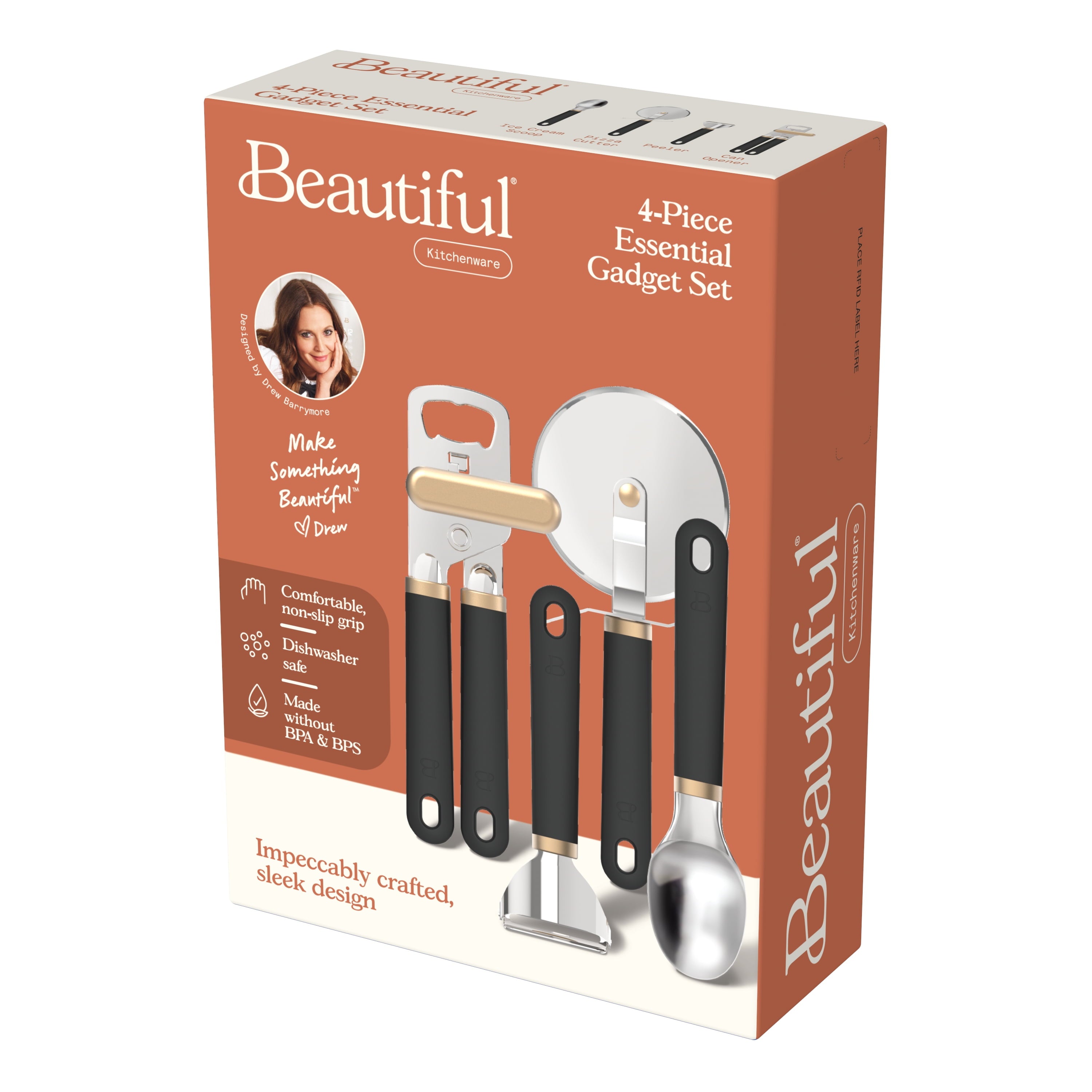 4-Piece Essentials Gadget Set, Porcini Taupe by Drew Barrymore