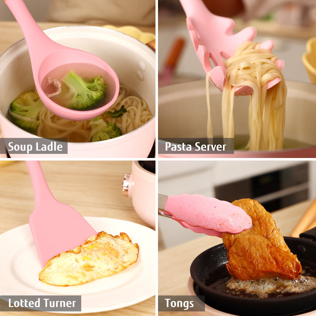 32 PCS Silicone Cooking Utensils Set, 446°F for Nonstick Cookware