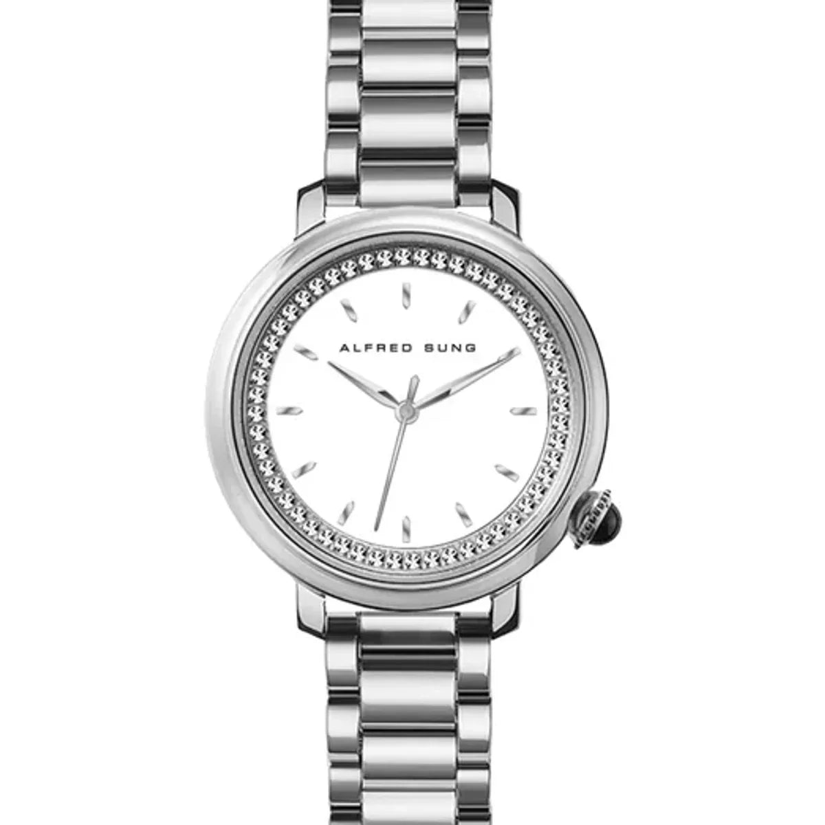 Alfred Sung White Dial Women's Watch
