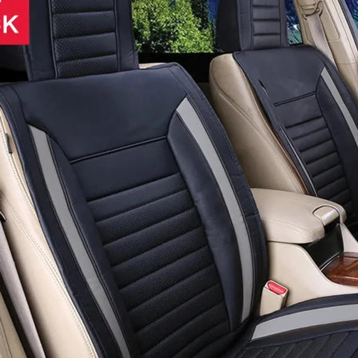 Alpena Grey Ultimate Universal Fit Luxury Seat Cover, 2-pack