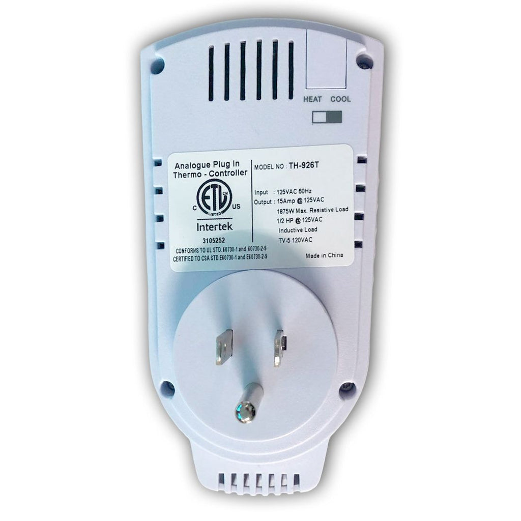 Amaze Heater Plug-in Thermostat for Portable Space Heater & AC, White