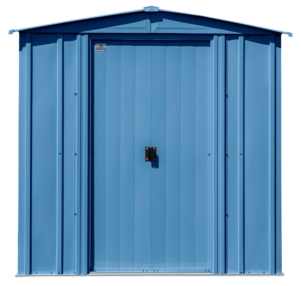 Arrow Classic Galvanized Steel Storage Shed, Blue Grey, 6-ft x 5-ft