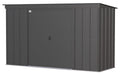 Arrow Classic Galvanized Steel Storage Shed, Charcoal, 10-ft x 4-ft