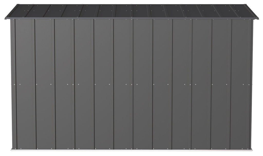 Arrow Classic Galvanized Steel Storage Shed, Charcoal, 10-ft x 4-ft