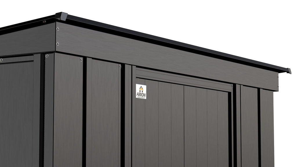 Arrow Classic Galvanized Steel Storage Shed, Charcoal, 6-ft x 4-ft