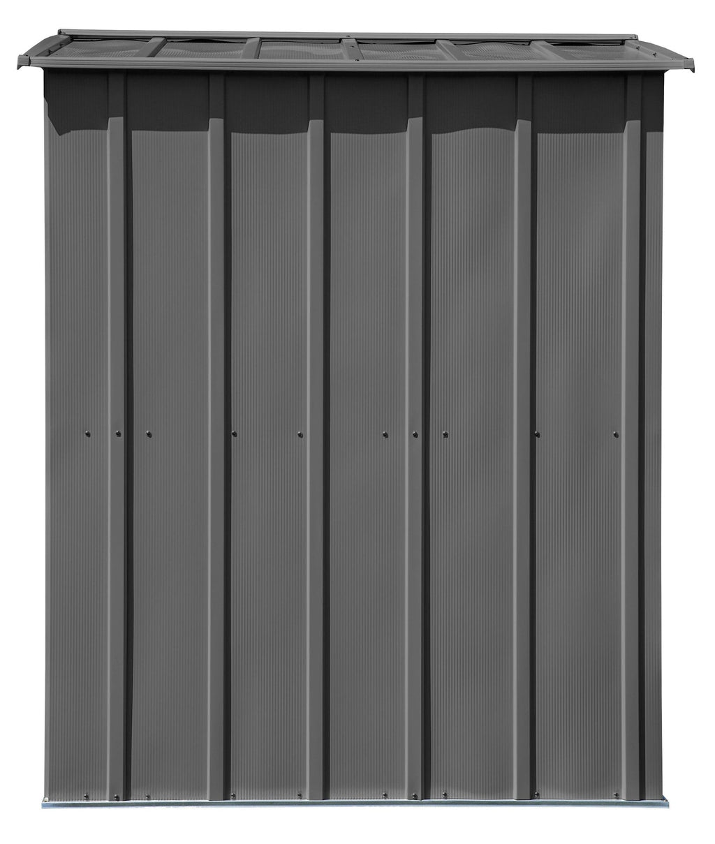 Arrow Classic Galvanized Steel Storage Shed, Charcoal, 6-ft x 5-ft