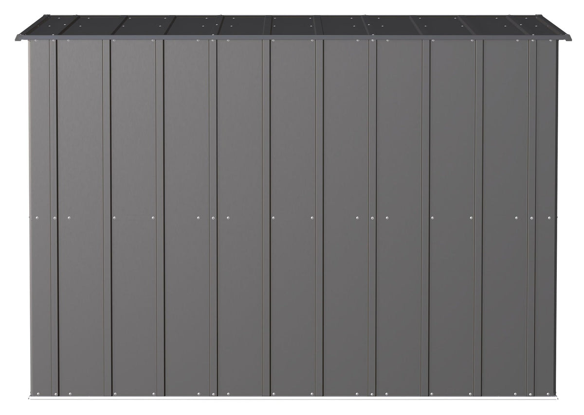 Arrow Classic Galvanized Steel Storage Shed, Charcoal, 8-ft x 4-ft