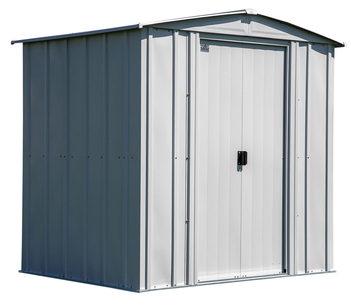 Arrow Classic Galvanized Steel Storage Shed, Flute Grey, 6-ft x 5-ft