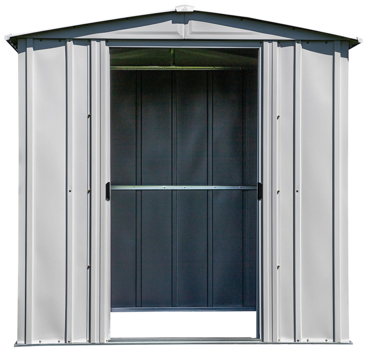 Arrow Classic Galvanized Steel Storage Shed, Flute Grey, 6-ft x 5-ft