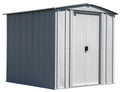 Arrow Classic Galvanized Steel Storage Shed, Flute Grey, 6-ft x 7-ft