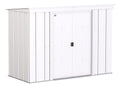 Arrow Classic Galvanized Steel Storage Shed, Flute Grey, 8-ft x 4-ft