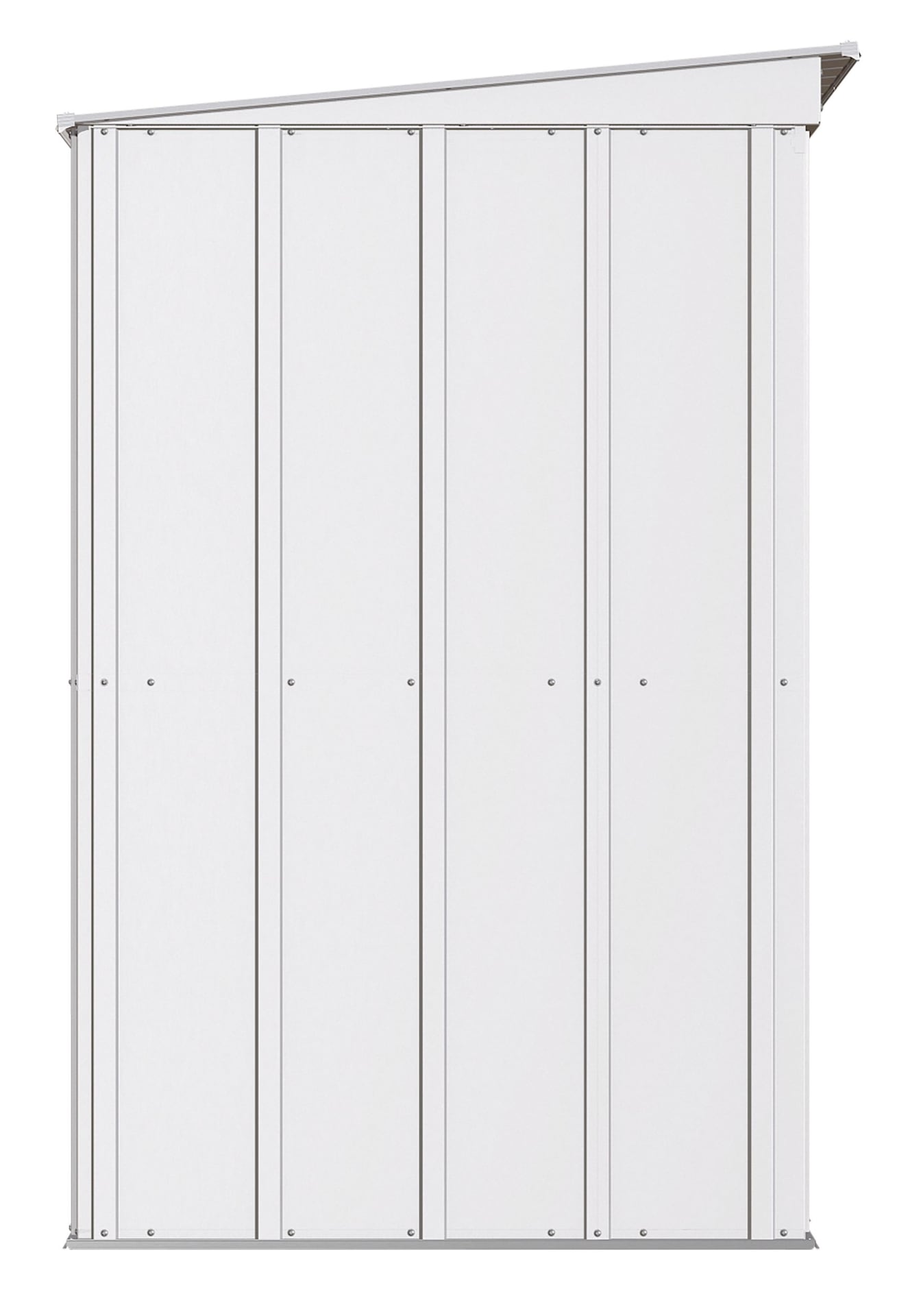Arrow Classic Galvanized Steel Storage Shed, Flute Grey, 8-ft x 4-ft
