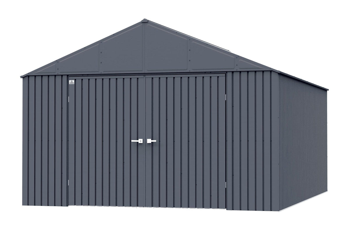 Arrow Elite 12x16-ft Anthracite Corrosion-Resistant Steel Storage Shed
