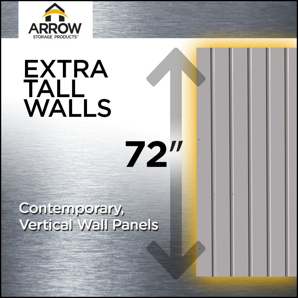 Arrow Elite 12x16-ft Anthracite Corrosion-Resistant Steel Storage Shed