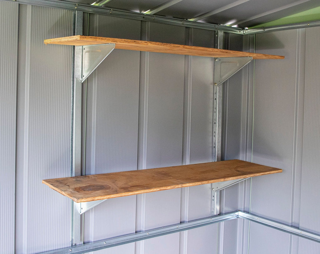 Arrow Galvanized Steel Shelf Kit with Hanger and Brackets